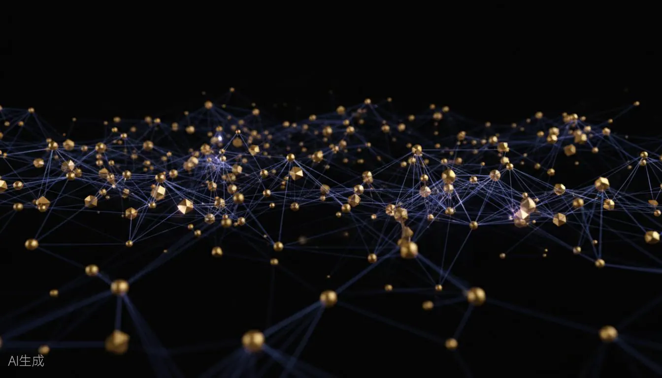 Connected golden nodes representing the findom community network